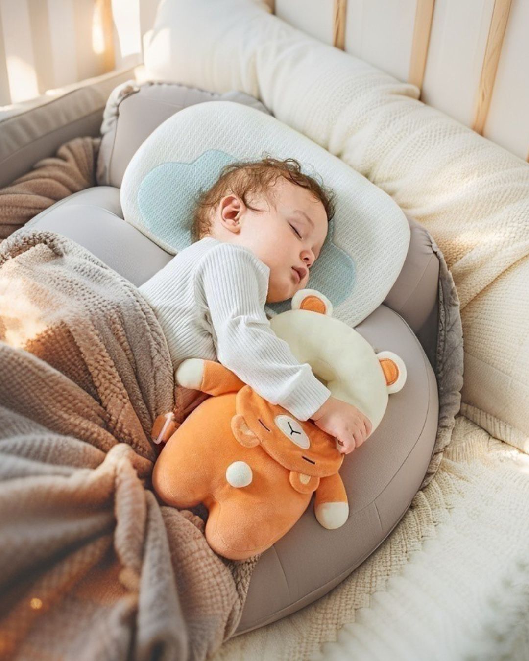 AIBEDILA Baby Safety Helmet Headrest Cushions for Babies Gadgets Head Protection Bedding Kids Security Pillows Newborn Things