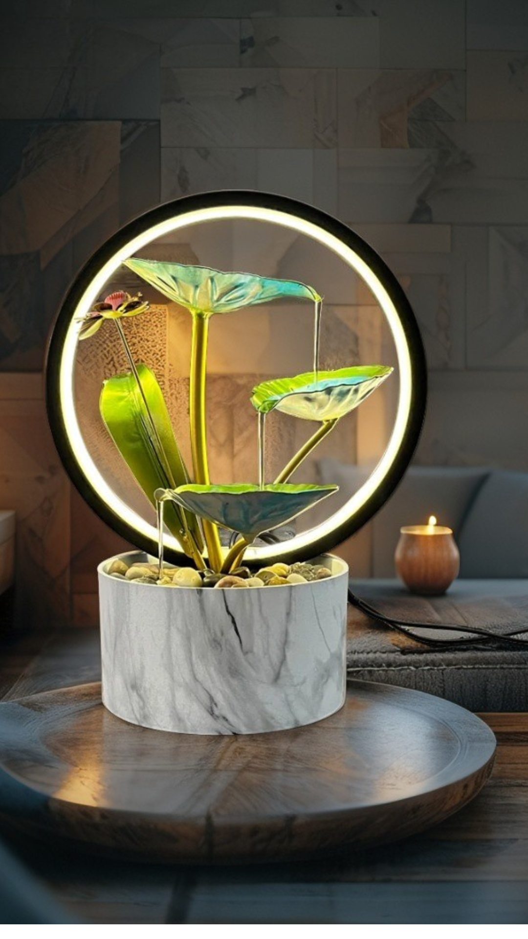 TranquilFlow: Creative Water Fountain for Home Relaxation
