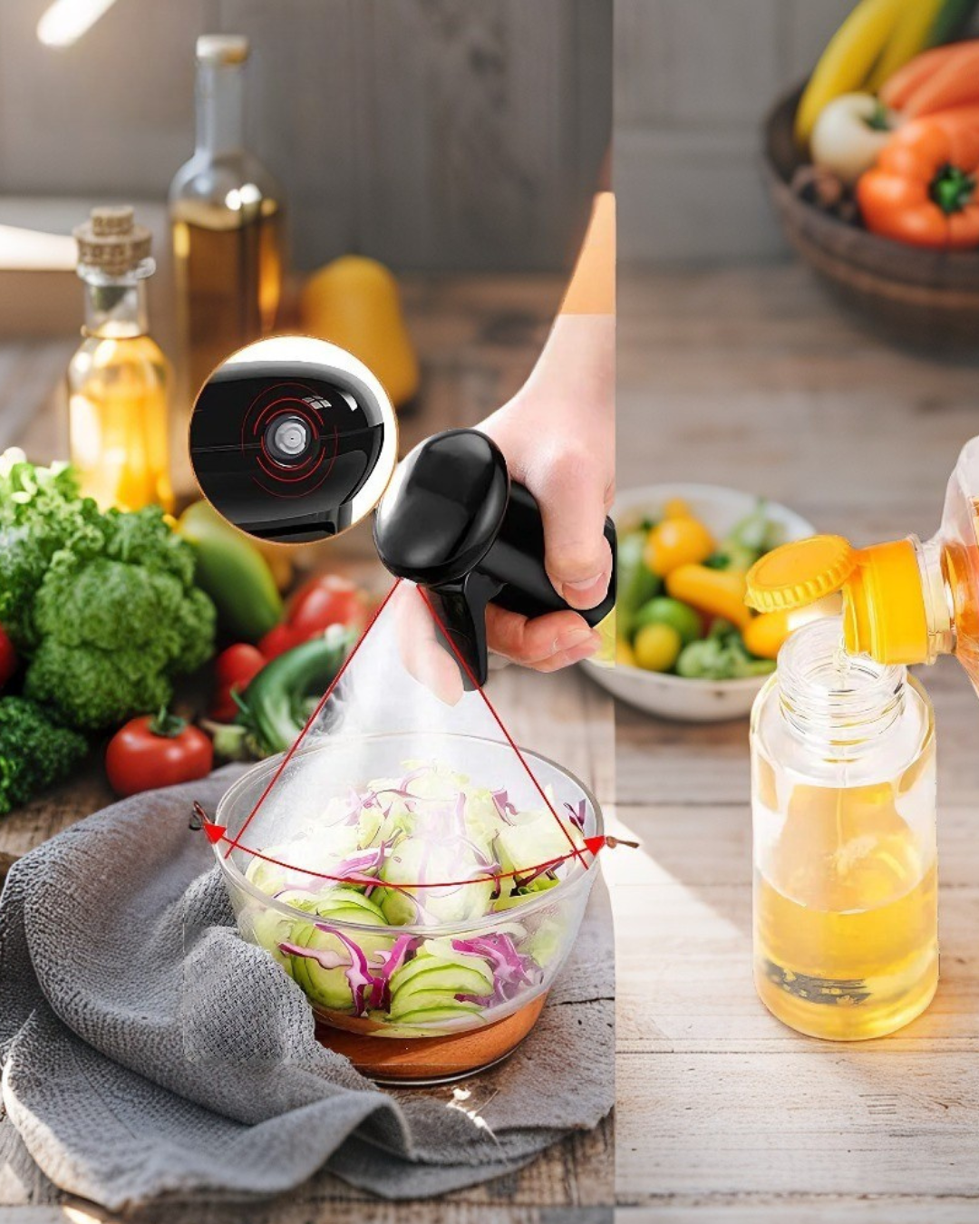 Chef's Mist: Oil Spray Bottle for Perfect Cooking
