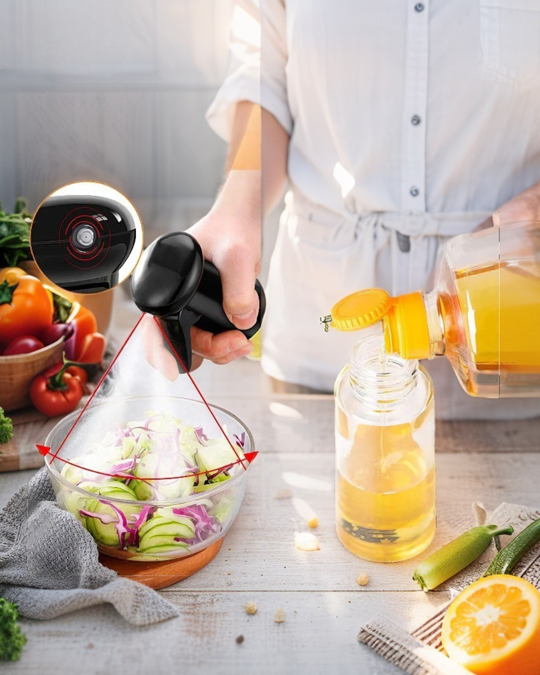 Chef's Mist: Oil Spray Bottle for Perfect Cooking