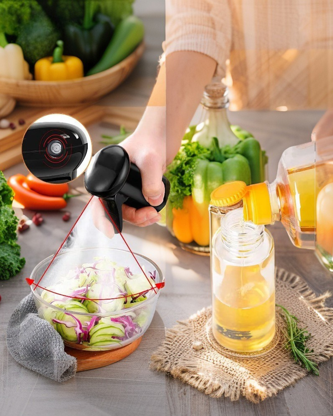 Chef's Mist: Oil Spray Bottle for Perfect Cooking
