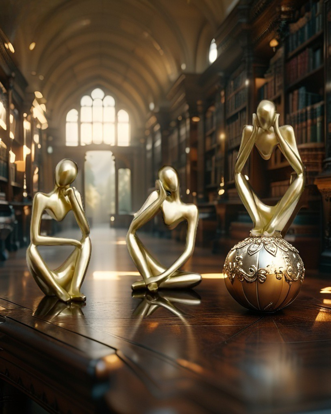 Nordic Unity: Abstract Couple Sculpture for Modern Decor