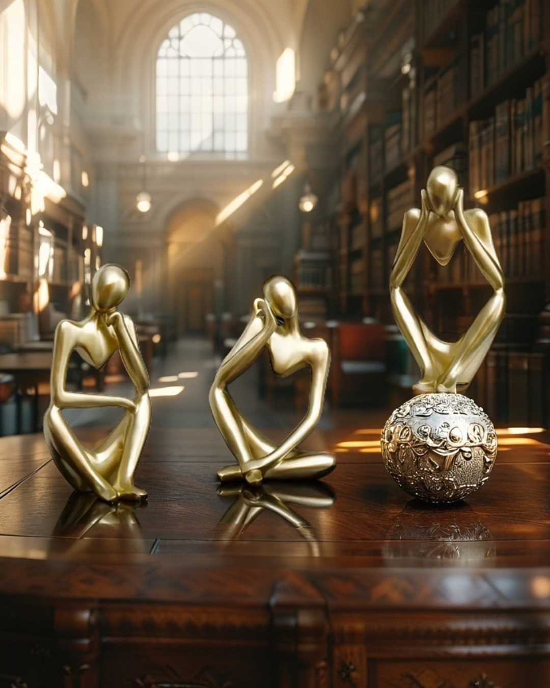 Nordic Unity: Abstract Couple Sculpture for Modern Decor