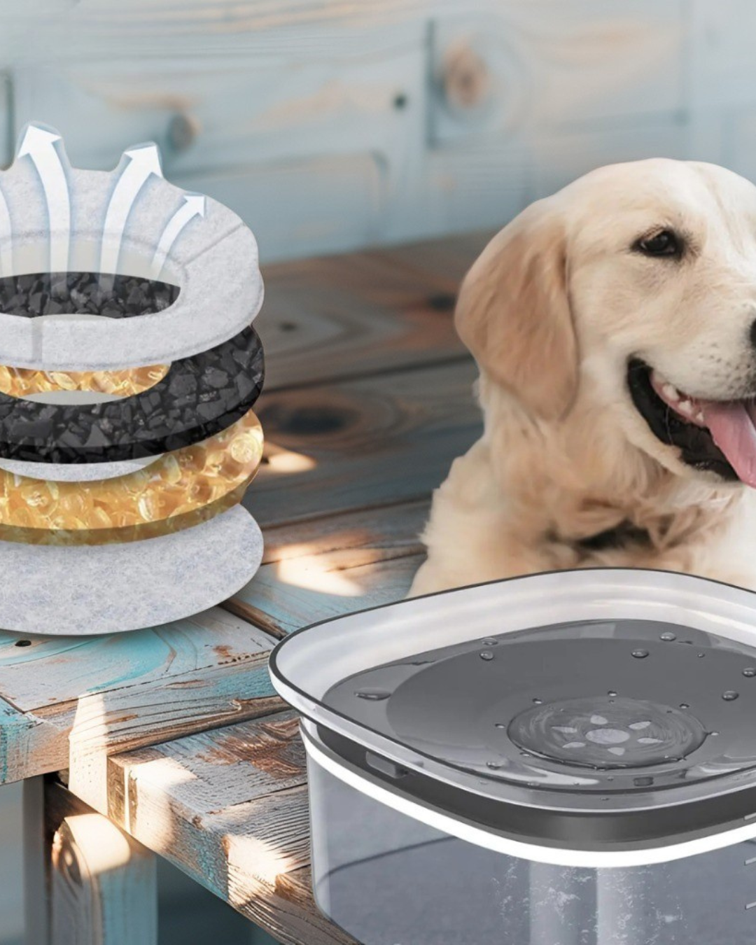 No More Spilled Water! - Anti-Spill Pet Water Bowl ( 2L)