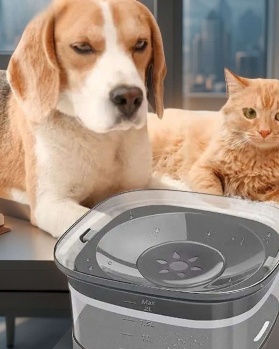 No More Spilled Water! - Anti-Spill Pet Water Bowl ( 2L)