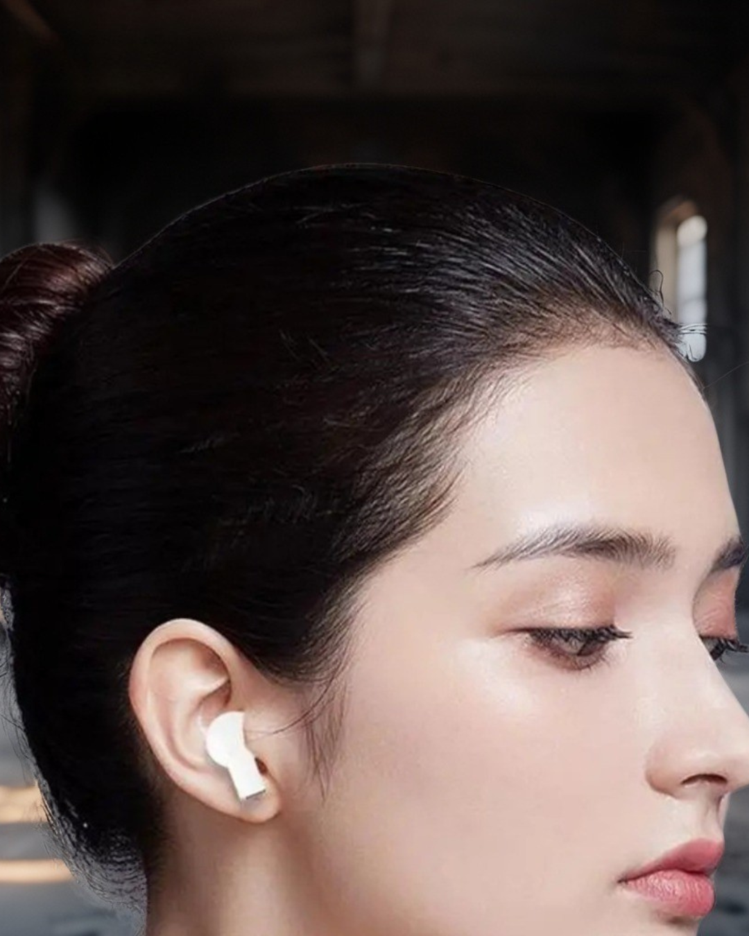 K520 Deformable Heart-shaped Mini Invisible Bluetooth Headset Intelligent Stereo Senseless Wearing Support Memory Pairing