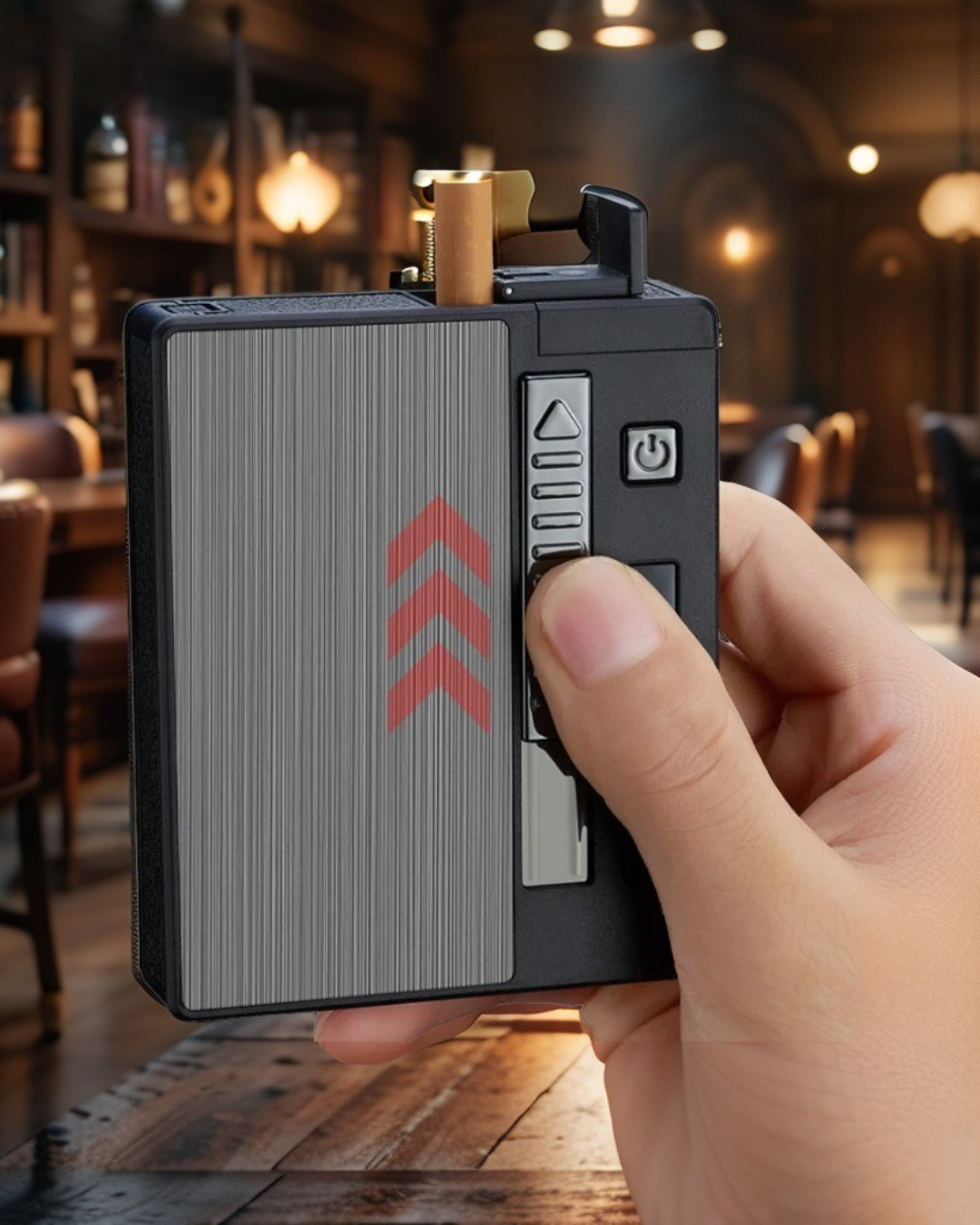 Double Arc Metal Cigarette Case Rechargeable Windproof Lighter Packs Full Pack of Cigarettes 20 PCS 10PCS Mens Gift