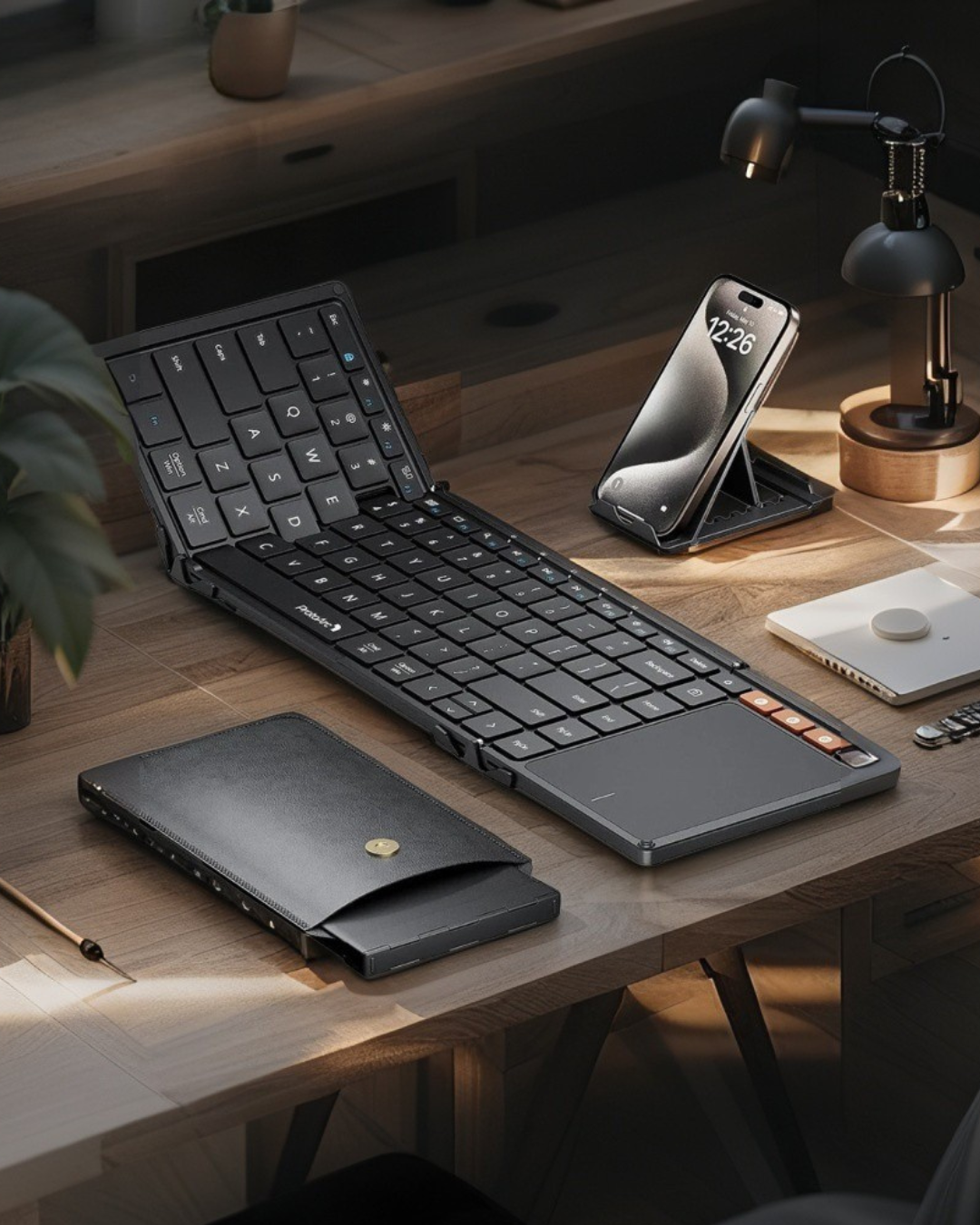 ProtoArc XK01 TP Foldable Keyboard with Touchpad Folding Bluetooth Travel Keyboards for iPad iPhone Laptop PC Tablets
