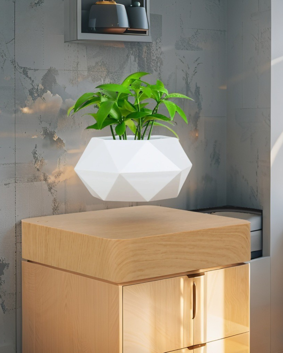 Fast Shipping Magnetic Suspension Flower Pot Levitating Air Bonsai Plant Succulent Patio Decoration Desktop Christmas Gift
