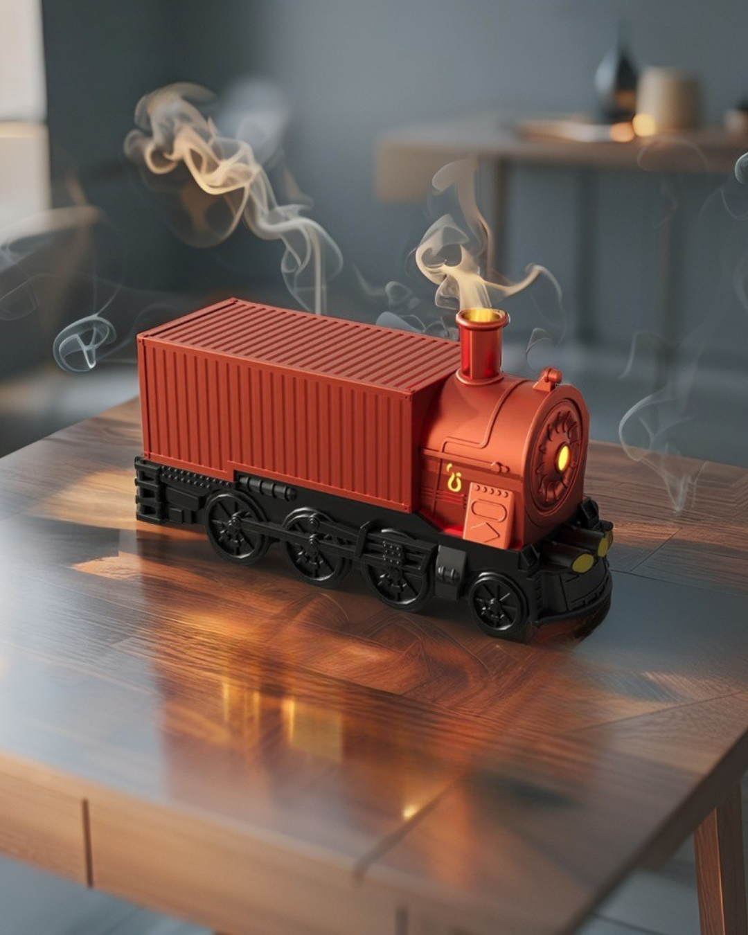 Steam Train Essential Oil Diffuser with Light 300ml Train Humidifier Diffuser Ultra Quiet Train Humidifier Steam Train Diffuser