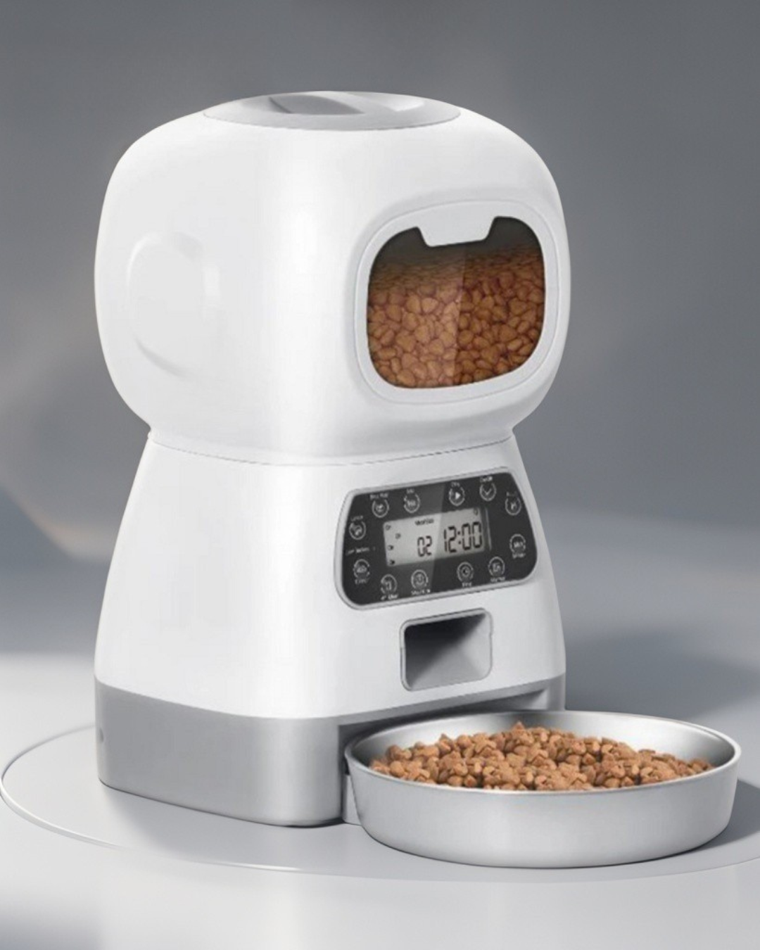 3.5L Total Control Over Your Pet's Feeding! Automatic Feeder With Wi-Fi & Voice Recorder.