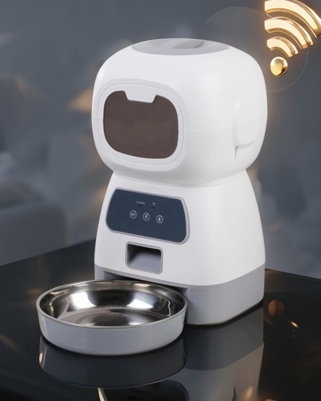 3.5L Total Control Over Your Pet's Feeding! Automatic Feeder With Wi-Fi & Voice Recorder.