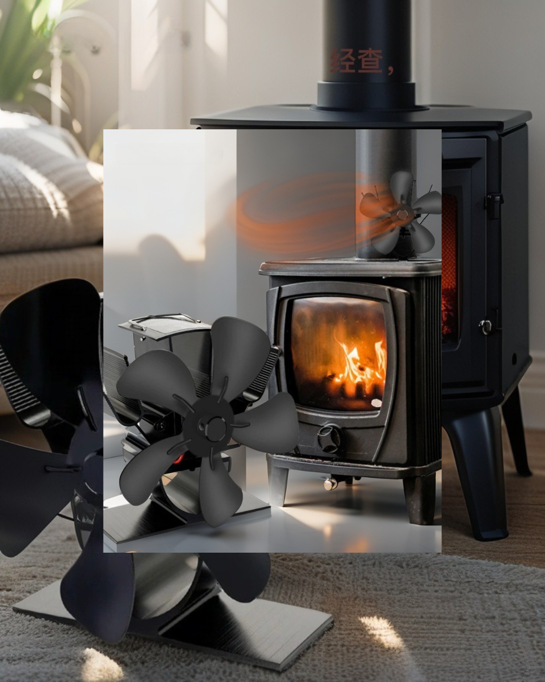 Heat Your Home Smartly & Efficiently!- Mini Stove Fireplace Fan Eco-Fan
