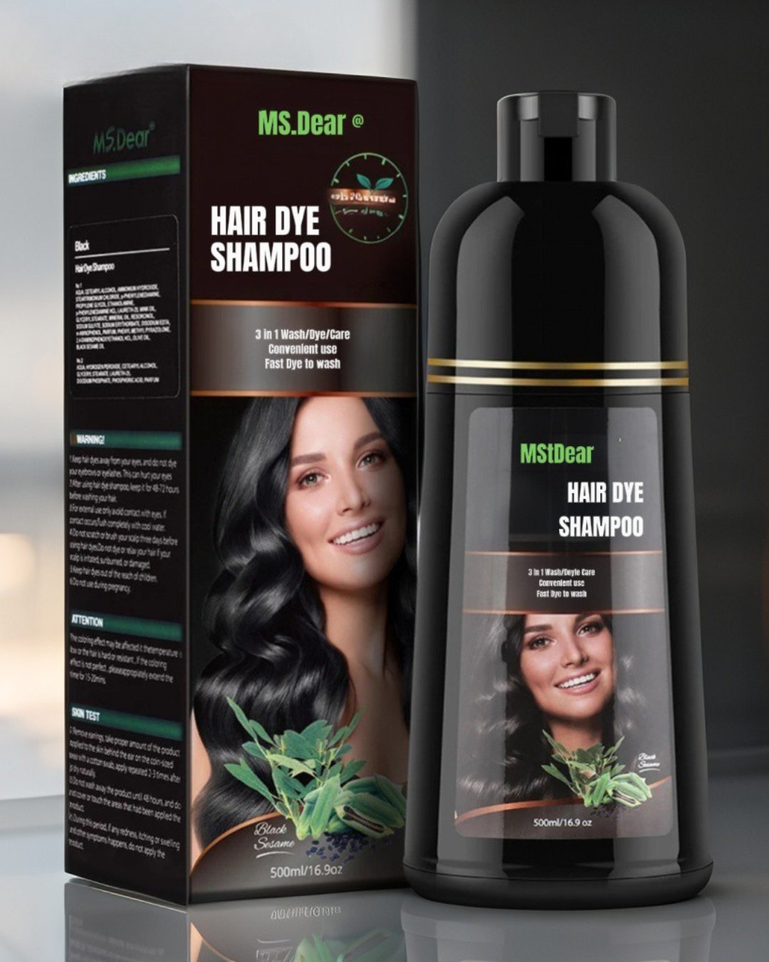 Say Goodbye To Grey Hair!-The Shampoo That Washes & Colours Instantly