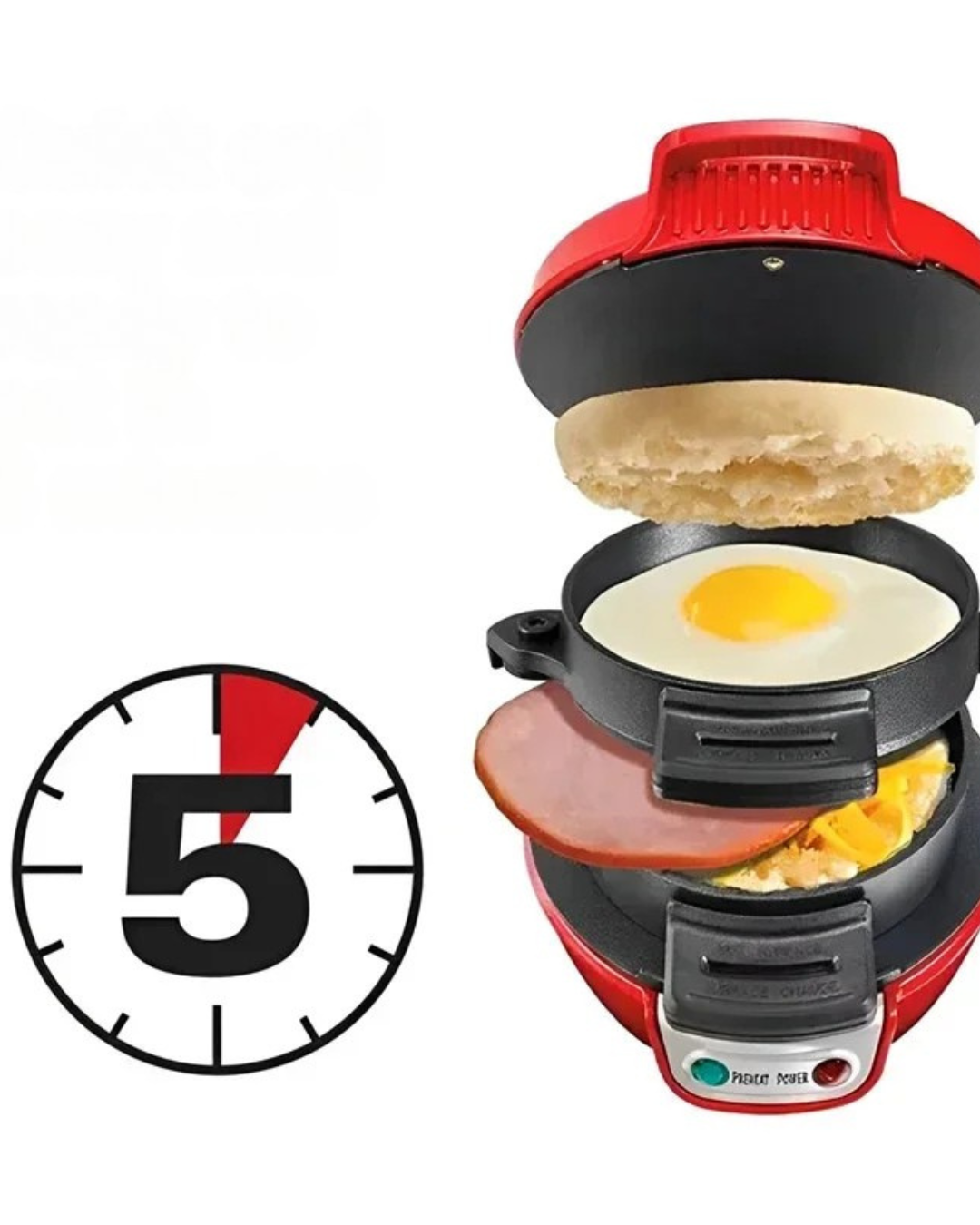 Household Breakfast Machine Portable Mini Hamburg Sandwich Muffin Bread Maker With Non Stick Egg Cooker Ring 220V Waffle Machine