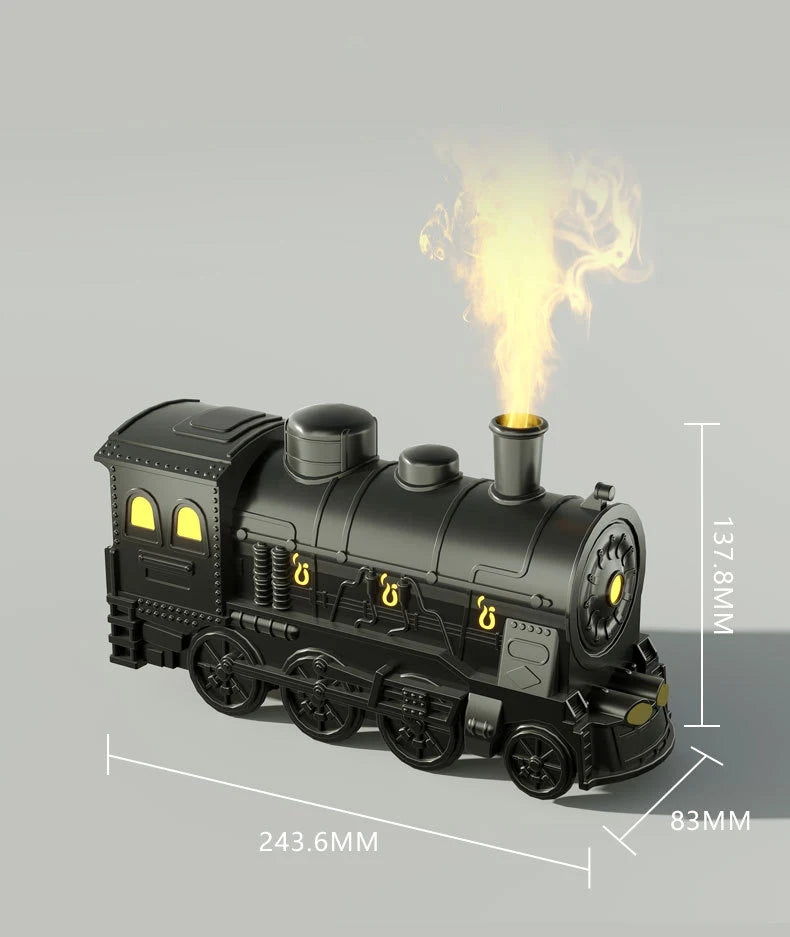 Steam Train Essential Oil Diffuser with Light 300ml Train Humidifier Diffuser Ultra Quiet Train Humidifier Steam Train Diffuser