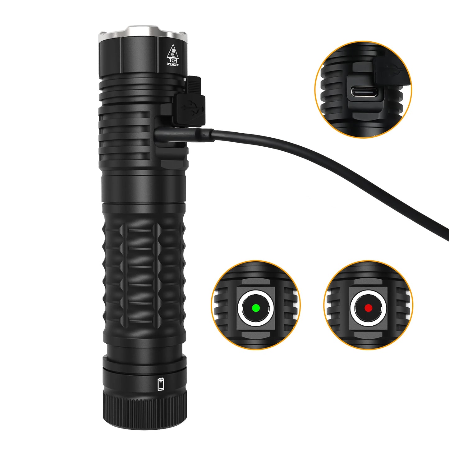 Wurkkos TS22 Rechargeable 21700 LED Flashlight XHP70.2 Powerful Max 4500LM IP68 with Magnet Tail & Reverse Charging for Hiking