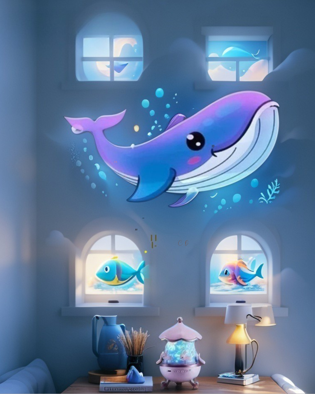 Kids Night Light Projector 21 Films & Bluetooth Music Player Rechargeable Nightlights Bedroom Decor Birthday Gift Star Projector