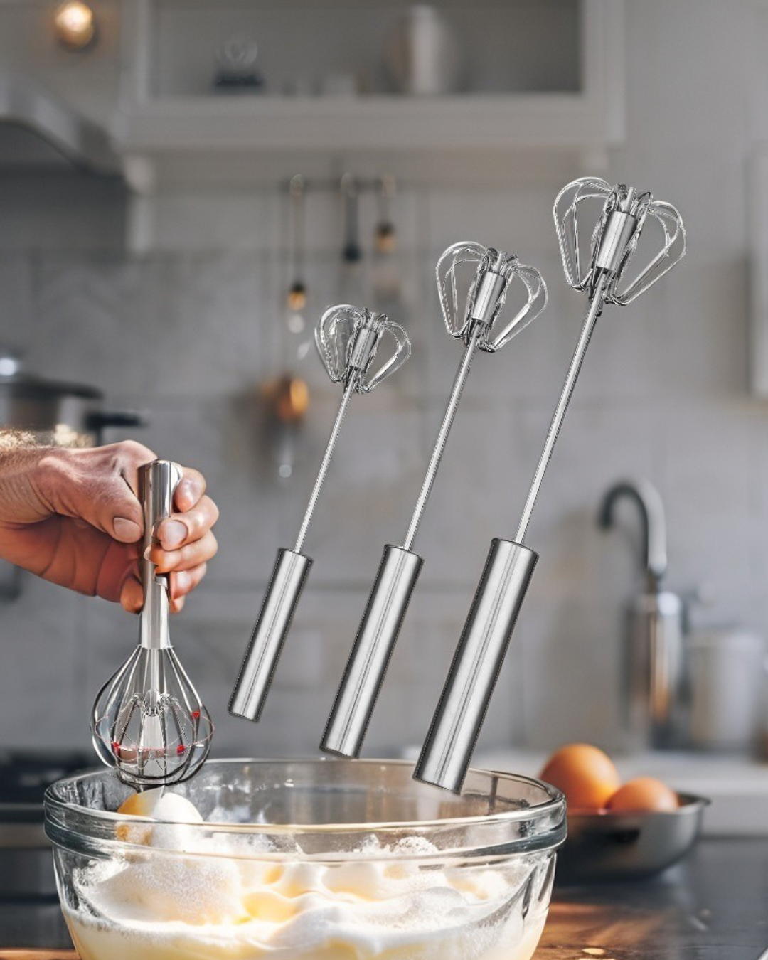 SpinMaster: Semi-Automatic Egg Whisk for Effortless Mixing