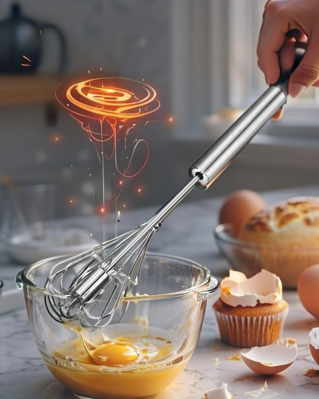 SpinMaster: Semi-Automatic Egg Whisk for Effortless Mixing