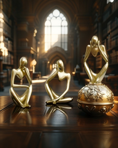 Nordic Unity: Abstract Couple Sculpture for Modern Decor