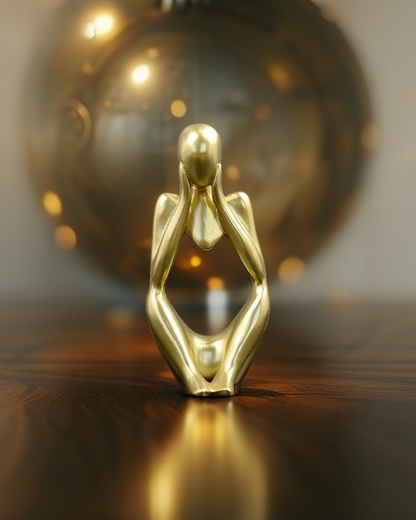Nordic Unity: Abstract Couple Sculpture for Modern Decor