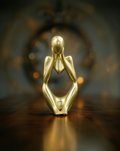 Nordic Unity: Abstract Couple Sculpture for Modern Decor