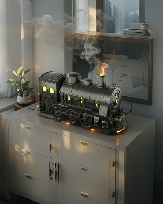 Steam Train Essential Oil Diffuser with Light 300ml Train Humidifier Diffuser Ultra Quiet Train Humidifier Steam Train Diffuser