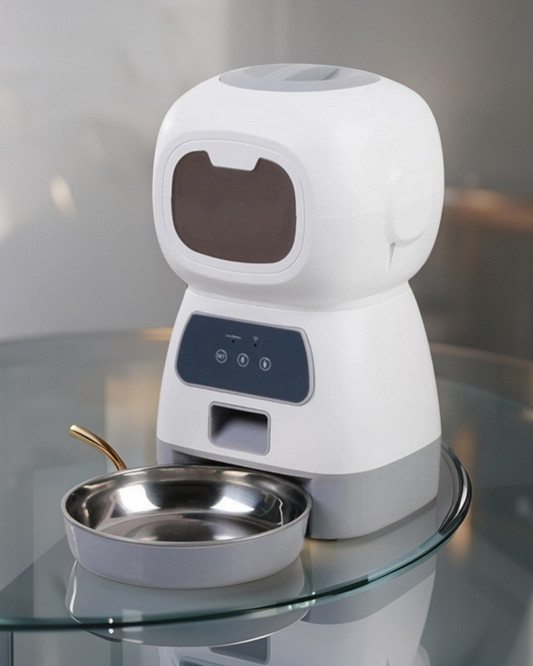 3.5L Total Control Over Your Pet's Feeding! Automatic Feeder With Wi-Fi & Voice Recorder.