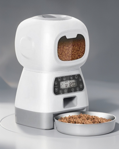 3.5L Total Control Over Your Pet's Feeding! Automatic Feeder With Wi-Fi & Voice Recorder.