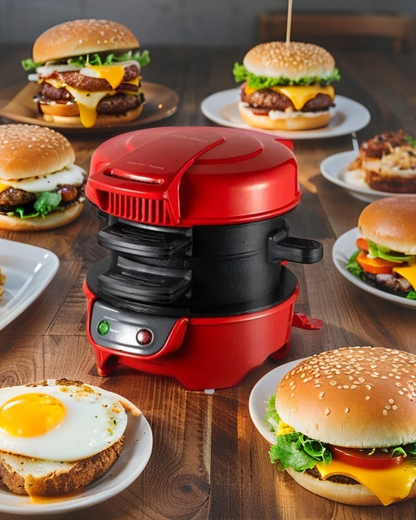 Household Breakfast Machine Portable Mini Hamburg Sandwich Muffin Bread Maker With Non Stick Egg Cooker Ring 220V Waffle Machine