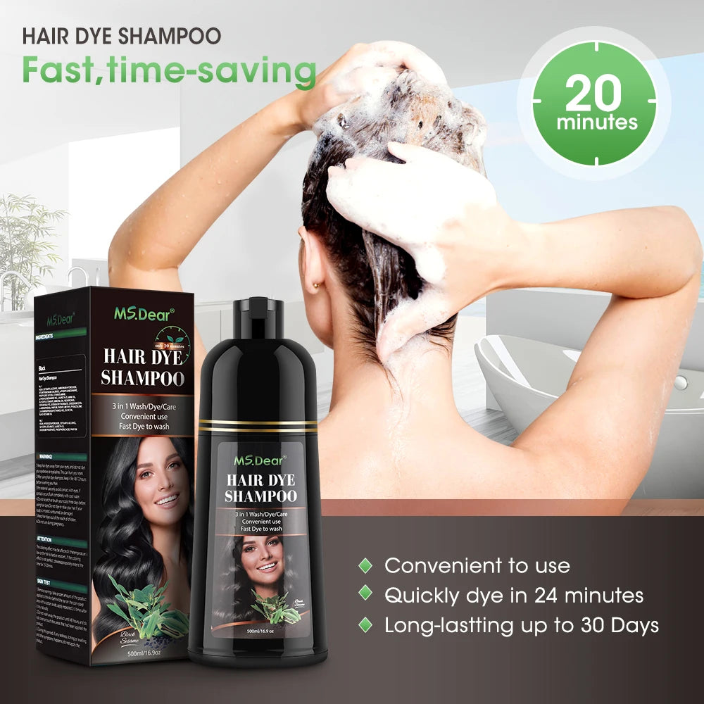 Say Goodbye To Grey Hair!-The Shampoo That Washes & Colours Instantly