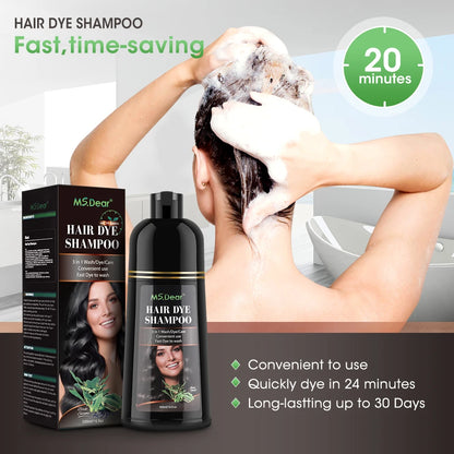 Say Goodbye To Grey Hair!-The Shampoo That Washes & Colours Instantly