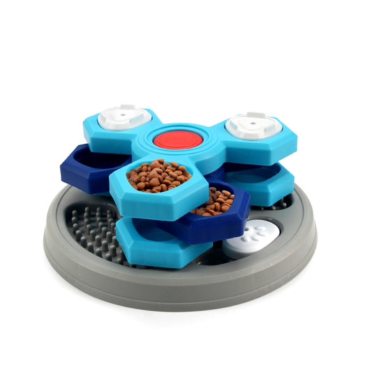 2-Layers Dog Puzzle Toys Slow Feeder Food Dispenser Interactive Increase Puppy IQ Anti-Choking Tableware Dog Licking Plates