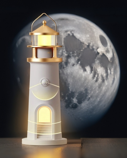 Moon Projection Lighthouse Night Lights Motion Sensor Dimmable Timing Ambient Night Lamp Bluetooth Music Christmas Birthday Gift
