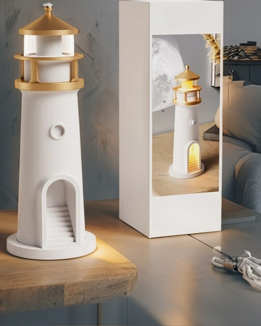 Moon Projection Lighthouse Night Lights Motion Sensor Dimmable Timing Ambient Night Lamp Bluetooth Music Christmas Birthday Gift