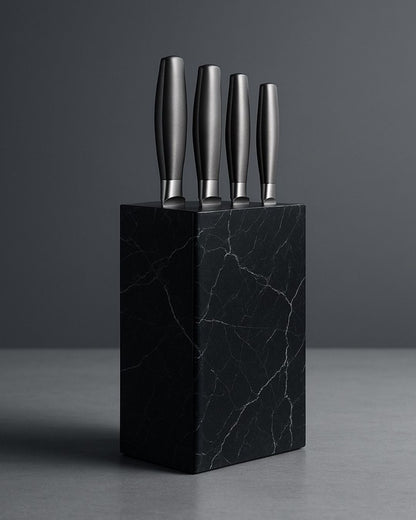 Plastics Knife Block Holder Free Inserting Kitchen Storage Stand Black White Chef Knife Rack With Bristles Table Organizer Tool