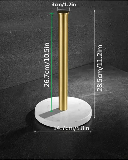 MarbleFlow: Elegant Vertical Paper Towel Holder for Modern Kitchens