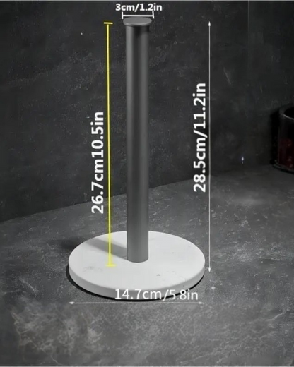 MarbleFlow: Elegant Vertical Paper Towel Holder for Modern Kitchens