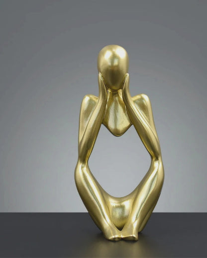 Nordic Unity: Abstract Couple Sculpture for Modern Decor